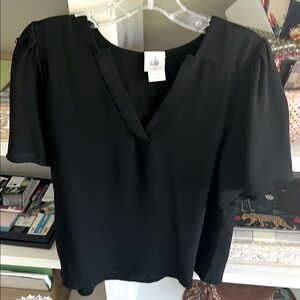 CAbi Black flowy Blouse. Style number 6304. Size small.